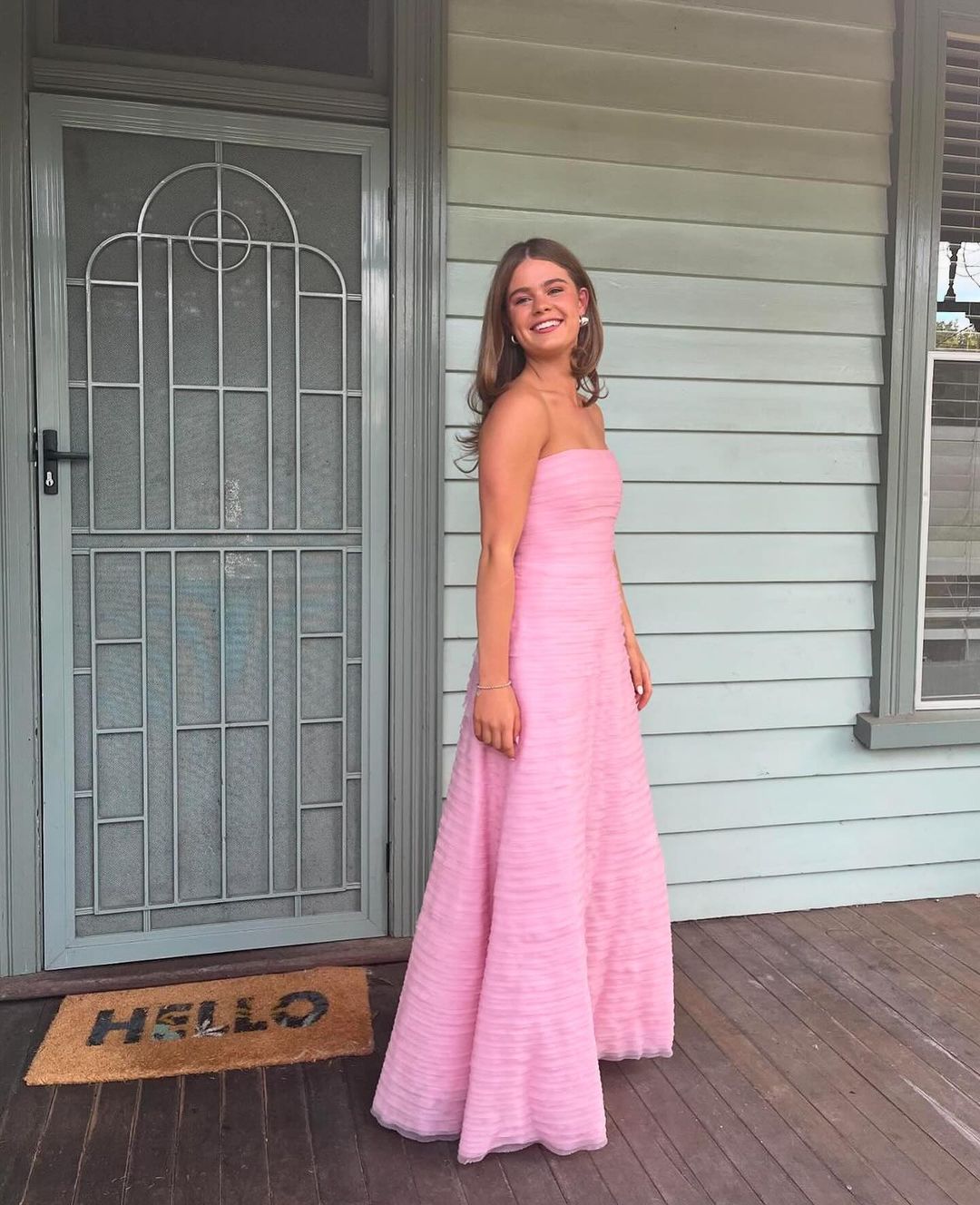 Strapless Pink Long Formal Prom Dresses Formal Evening Formal Party Gown