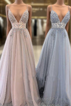 Straps A-Line Beading Rose Wood Formal Prom Dresses with Crystal
