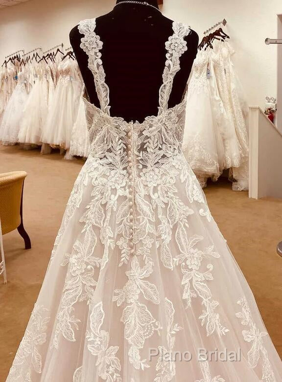 Straps A-Line Lace Wedding Dresses Secondary image