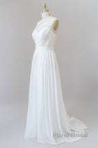 Straps Lace A-line Boho Wedding Dress