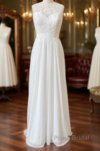 Straps Lace A-line Boho Wedding Dress
