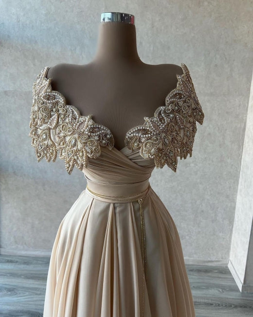 Stunning A-Line Long Porm Dress Beading Sweetheart Evening Gown Secondary image