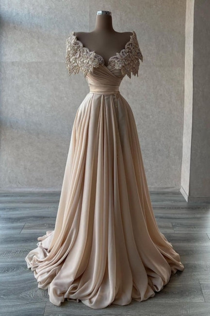 Stunning A-Line Long Porm Dress Beading Sweetheart Evening Gown Main image