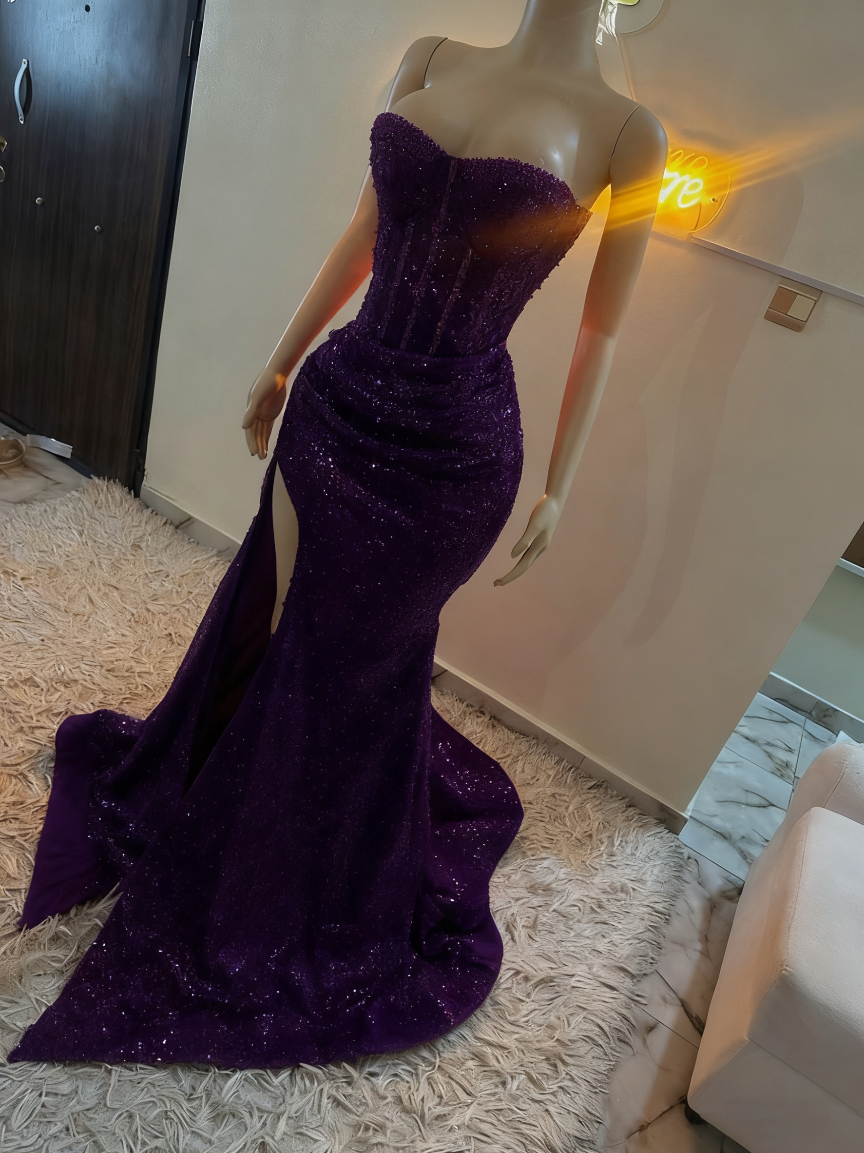 Stunning Mermaid Sweetheart Red Slit Sequin Formal Prom Dresses Inspiration Formal Prom Dresses Princess Graduation Dresses