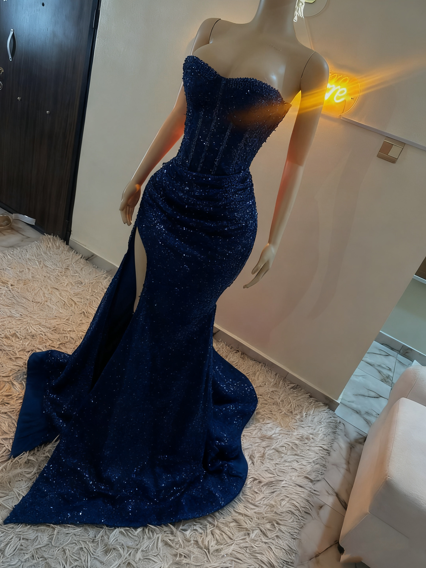 Stunning Mermaid Sweetheart Red Slit Sequin Formal Prom Dresses Inspiration Formal Prom Dresses Princess Graduation Dresses