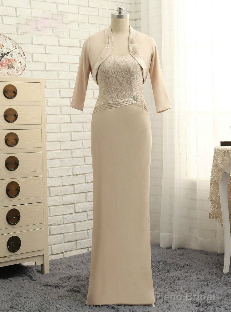 Stunning Mother Of The Bride Dresses Sheath Floor Length Lace With Jacket Wedding Main image