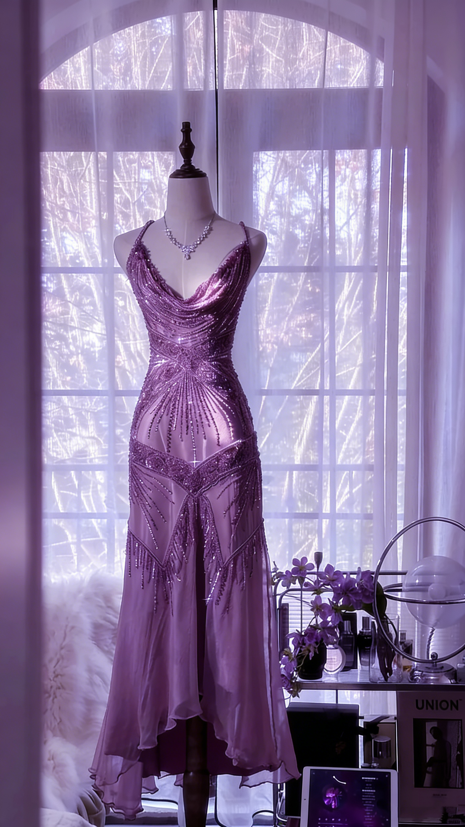 Stunning Pink Backless Beaded Chiffon Long Prom Dress