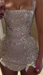 Stunning Spaghetti Straps Bodycon Birthday Dresses Beaded Short Formal Prom Dresses Fashion Homecoming Dresses
