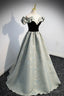 Stylish Satin Long A-Line Prom Dress, Off the Shoulder Evening Party Dress