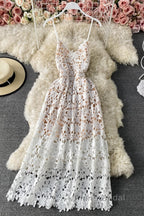 Stylish V Neck Lace Dresses A Line Party Dresses Long Formal Prom Dresses,Sexy Party Dresses