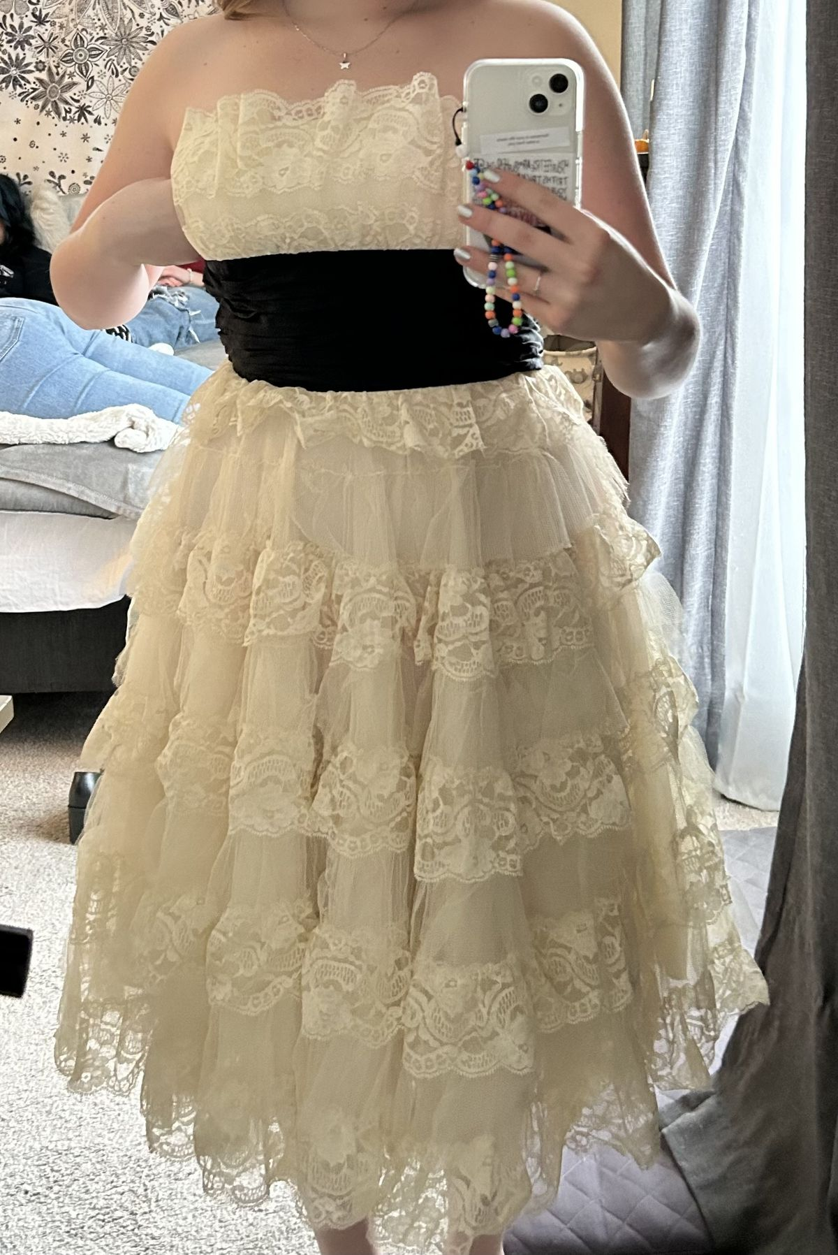 Sweet 16Th Ball Gown Strapless Lace Short Homecoming Dresses Birthday Outfits