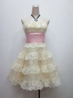 Sweet 16Th Ball Gown Strapless Lace Short Homecoming Dresses Birthday Outfits