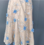 Sweet A-Line 3D Floral Embroidery Tulle Long Formal Prom Dresses