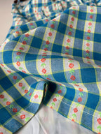 Sweet A-Line Blue Plaid Spaghetti Strap Long Formal Prom Dresses
