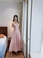 Sweet And Elegant Pink A-Line Off-Shoulder Satin Formal Prom Dresses