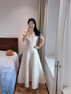 Sweet And Elegant Pink A-Line Off-Shoulder Satin Formal Prom Dresses