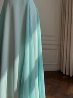 Sweet A-Line Strap Chiffon Long Formal Prom Dresses
