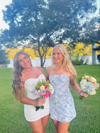 Sweet Blue Strapless Homecoming Dresses Short Party Dresses