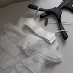 Sweet Bow Stitching Ruffle Sling Cake Birthday Skirt Homecoming Dresses