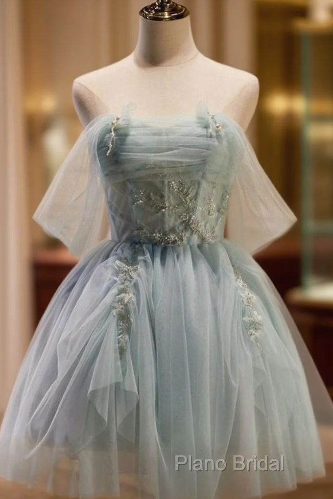 Sweet Light Green Tulle Homecoming Dresses Main image