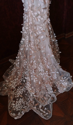 Sweet Pink Mermaid Sweetheart Neckline 3D Petal Tulle Long Formal Prom Dresses
