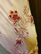 Sweet Pink Sequined Beaded Halter Chiffon Long Formal Prom Dresses