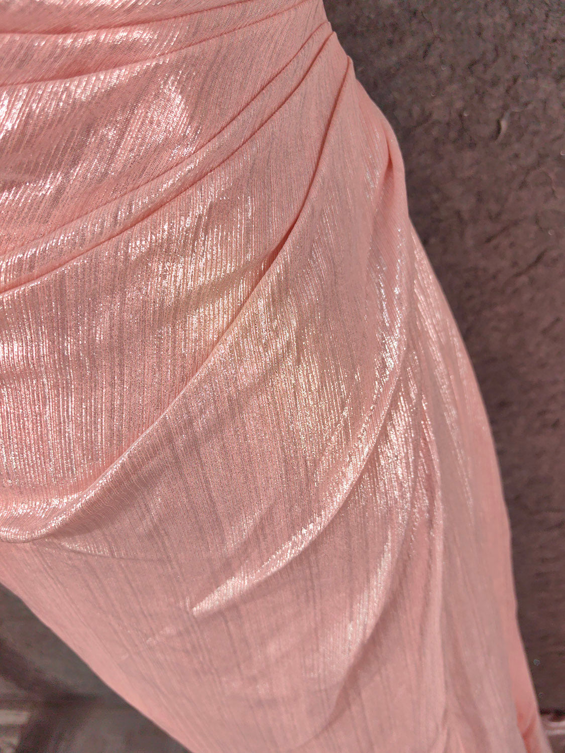 Sweet Pink Spaghetti Strap V-Neck Ruffled Open Back Satin Train Formal Prom Dresses Bridesmaid Dresses
