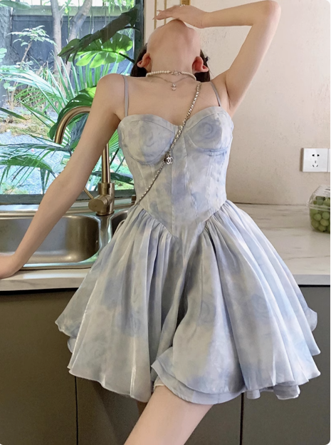 Sweet Purple Princess Puffy Strapless Homecoming Dresses