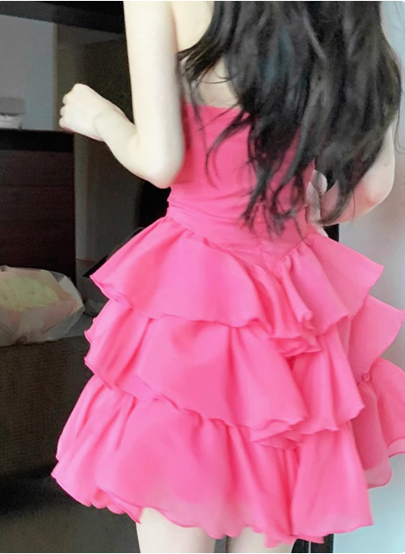 Sweet Sexy Pink Cake A-Line Mini Homecoming Dresses