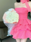 Sweet Sexy Pink Cake A-Line Mini Homecoming Dresses