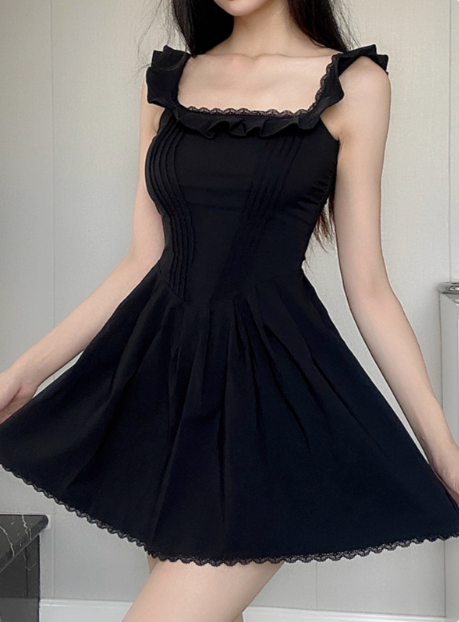 Sweet Square Neck Pleated Lace Waist 17Th Birthday Homecoming Dresses Secondary image