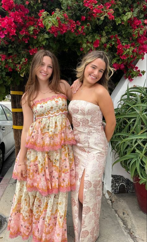 Sweet Straps Tiered A-Line Long Party Dresses Secondary image
