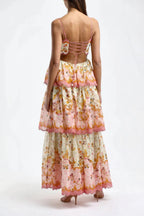 Sweet Straps Tiered A-Line Long Party Dresses
