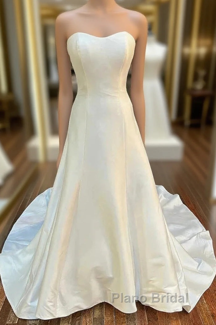 Sweetheart A-Line Long Wedding Dresses Main image
