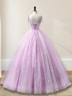 Sweetheart A-Line Tulle Long Formal Prom Dresses Sleeveless Quinceanera Dresses