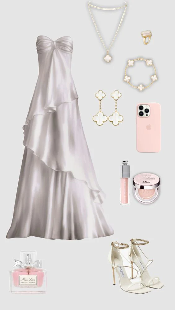 Sweetheart A Line White Long Formal Prom Dresses Party Dresses