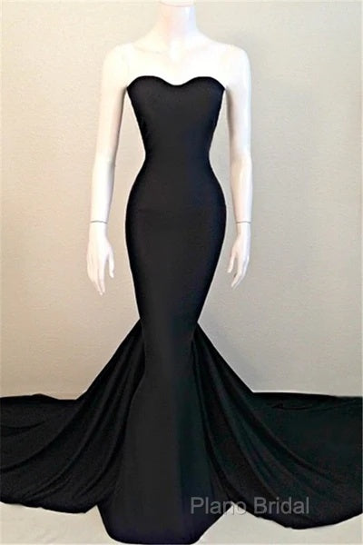 Sweetheart Black Trumpet New Arrival Formal Dresses Hottest Elegant Court Train Party Dresses Secondary image
