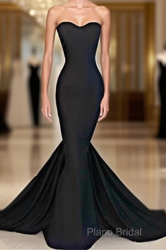 Sweetheart Black Trumpet New Arrival Formal Dresses Hottest Elegant Court Train Party Dresses Main image
