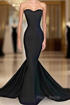 Sweetheart Black Trumpet New Arrival Formal Dresses Hottest Elegant Court Train Party Dresses