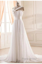 Sweetheart Chiffon Handmade Flower Wedding Dresses