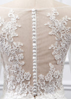 Sweetheart Lace Short Long Sleeves Wedding Dresses