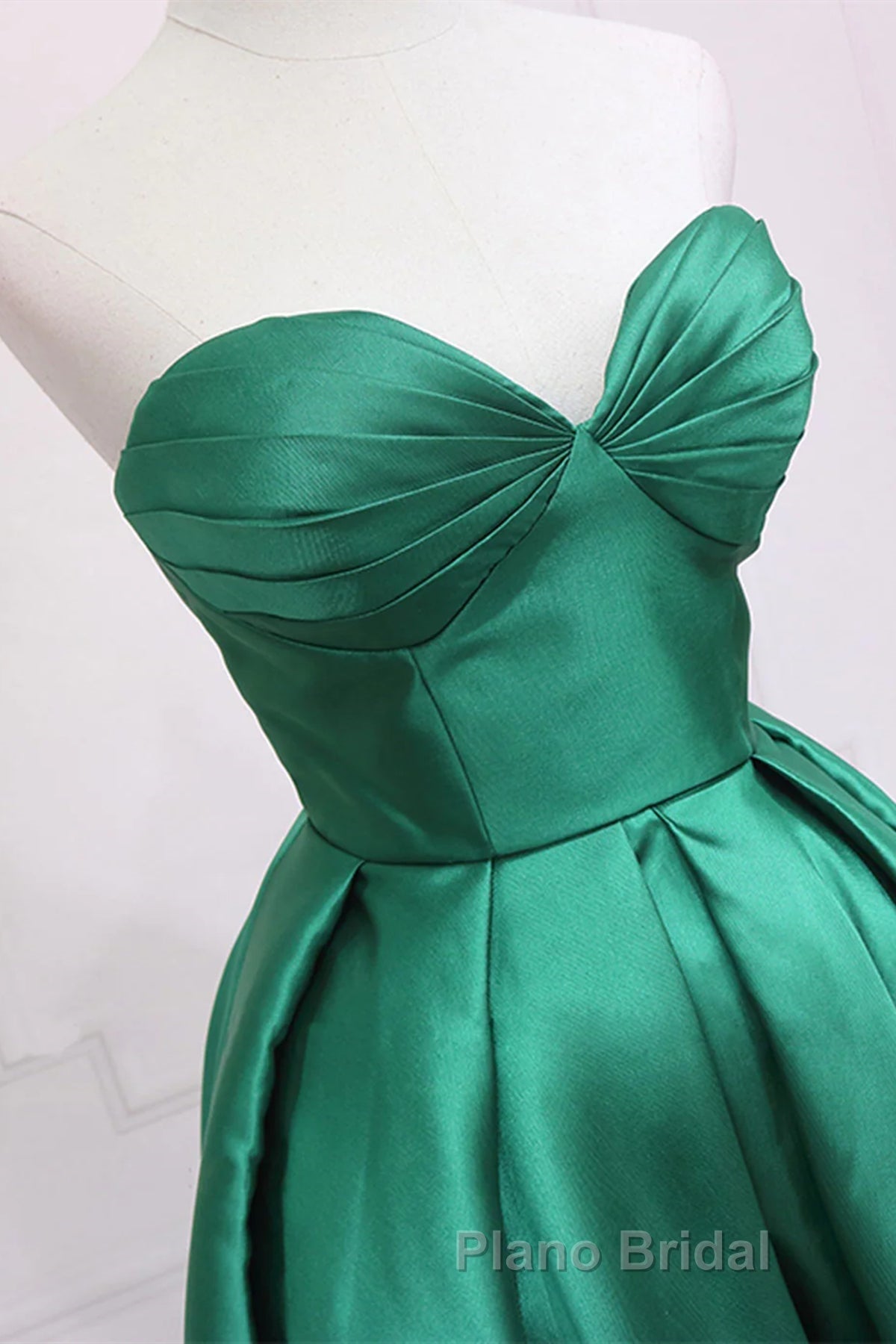 Sweetheart Neck Green High Low Formal Prom Dresses, Green High Low Graduation Homecoming Dresses Secondary image