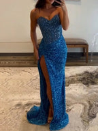 Sweetheart Sequins Mermaid Prom Dress With Beading