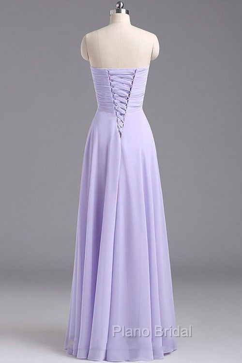 Sweetheart Sleeveless Chiffon Long Bridesmaid Dresses Secondary image