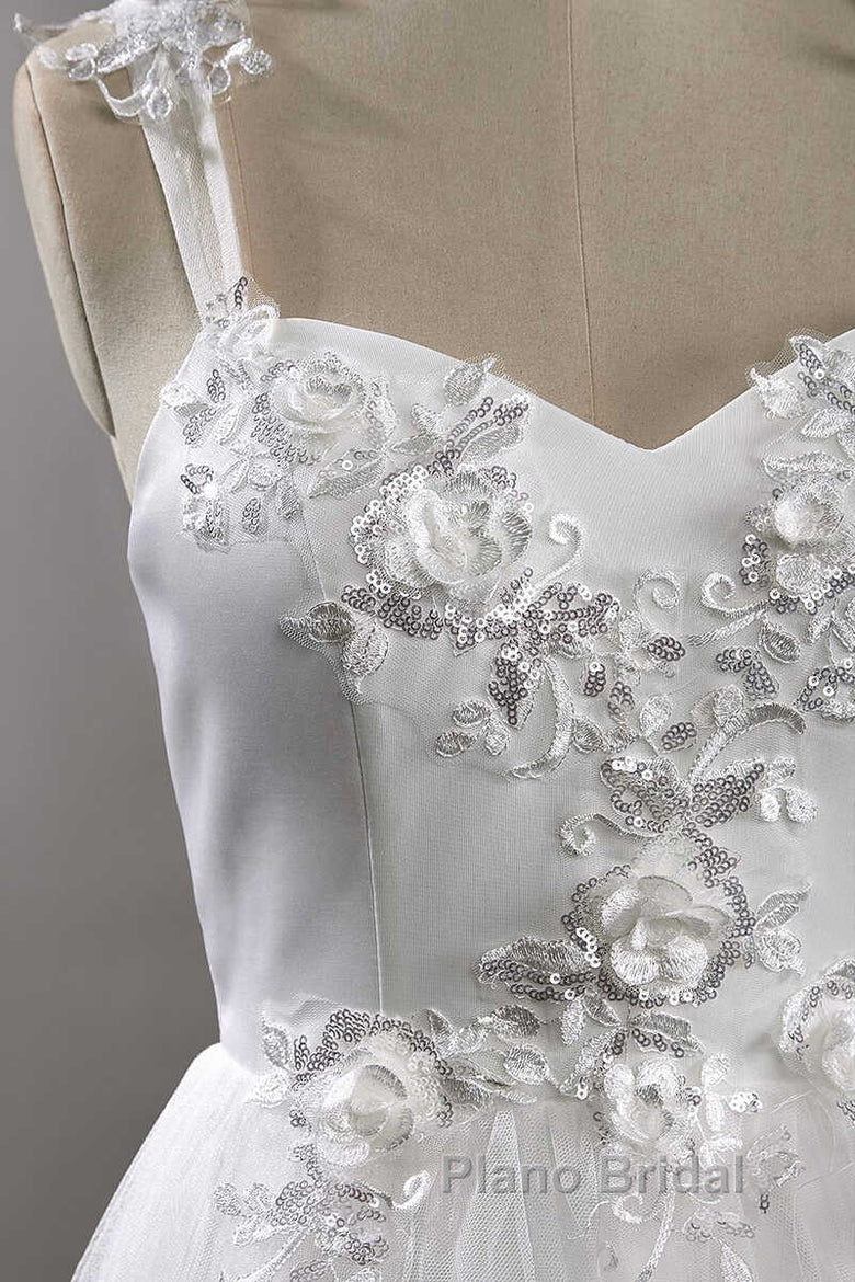 Sweetheart Strap Flower A-Line Wedding Dresses Secondary image