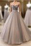 Sweetheart Tulle Long Formal Prom Gown, Tulle Wedding Dresses