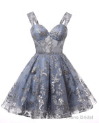 Teens Sparkly Tulle Mauve Homecoming Dresses Spaghetti Straps Short Cocktail Party Prom Dress