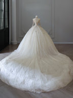 Timeless Ball Gown High Neckline Tulle Long Sleeves Wedding Dresses Bridal Dresses