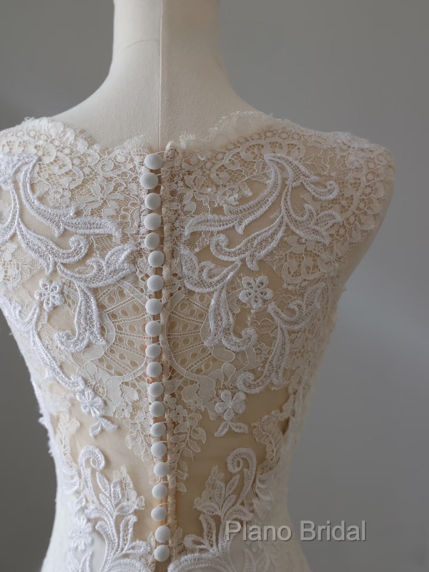 Timeless Mermaid V Neckline White Lace Wedding Dresses Bridal Dresses