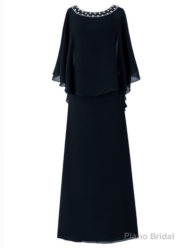 Trendy Scoop Neck Beading Chiffon Mother Of The Bride Dress